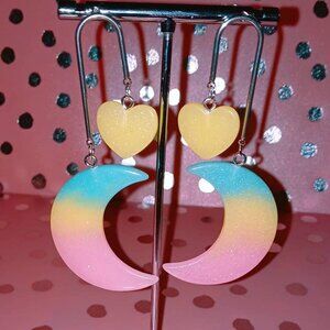 Moon light's shine Kawaii resin earrings